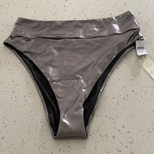 NWT silver high waisted aerie bikini bottoms